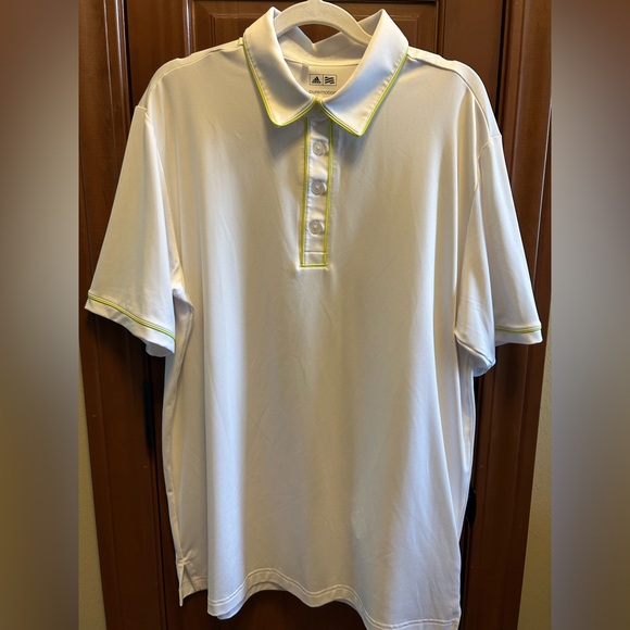 3 Men’s Adidas Pure Motion Golf Polos- White/Lime Green Orange, & Lt. Purple⛳️⛳️ - Picture 2 of 14